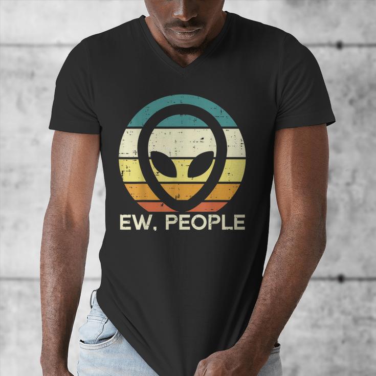 Alien Face Ew People Ufo Introvert Men Women Kids Teen Men's V-Neck T-Shirt