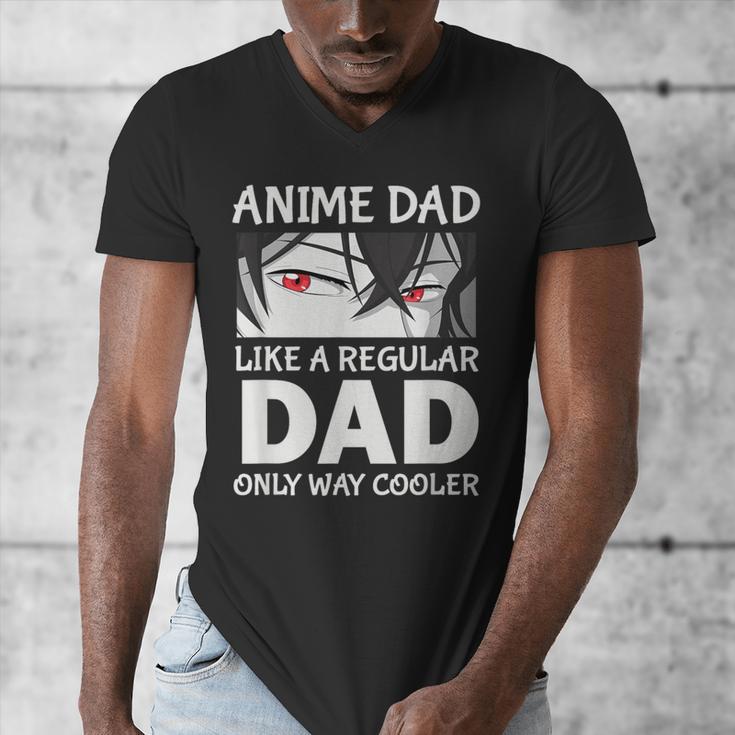Anime Dad Like A Regular Dad Only Cooler Fathers Day Otaku Men's V-Neck T-Shirt