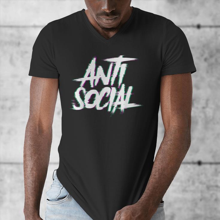 Anti Social Anti Social Club Introvert People Hate Men's V-Neck T-Shirt Anti Social Anti Social Club Introvert People Hate Men's V-Neck T-Shirt