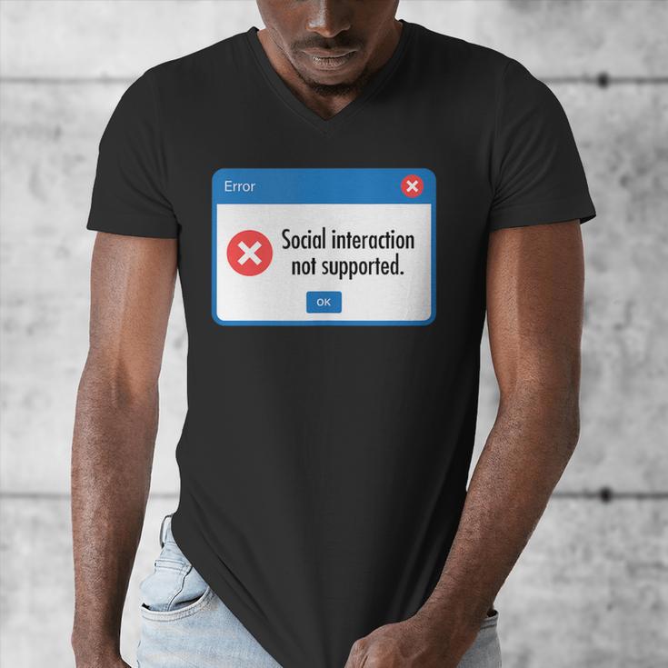 Anti Social Introvert Social Interaction Not Supported Men's V-Neck T-Shirt Anti Social Introvert Social Interaction Not Supported Men's V-Neck T-Shirt