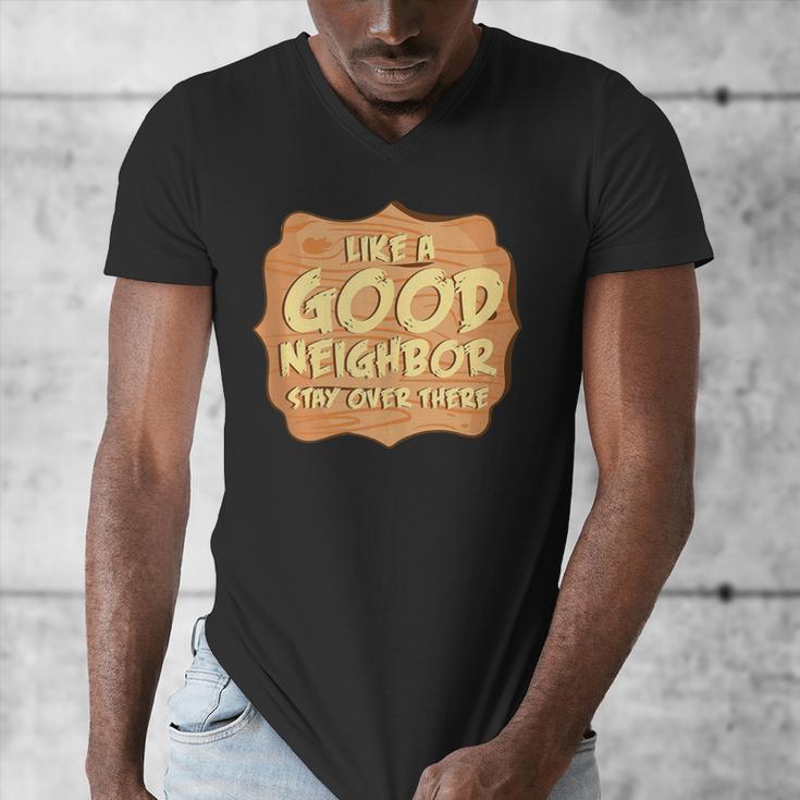 Antisocial Like A Good Neighbor Stay Over There Introvert Men's V-Neck T-Shirt