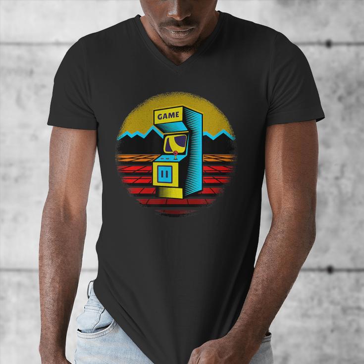 Arcade Game Machine Nostalgia Retro Gamer 80s 90s Men's V-Neck T-Shirt
