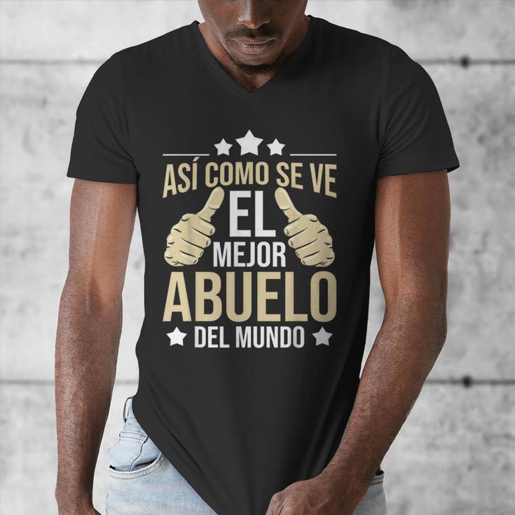 Así Como Se Ve El Mejor Abuelo Del Mundo Grandfather Dad Men's V-Neck T-Shirt