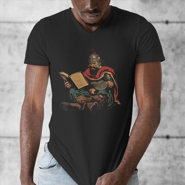 Attila The Hun Reading A Book Men's V-Neck T-Shirt