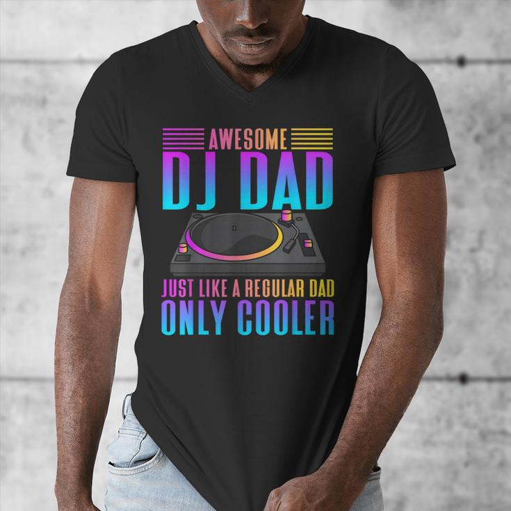 Awesome DJ Dad DJ Music Men's V-Neck T-Shirt