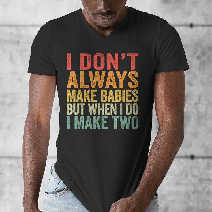 Baby Twins For Pregnant Mum Dad Men's V-Neck T-Shirt