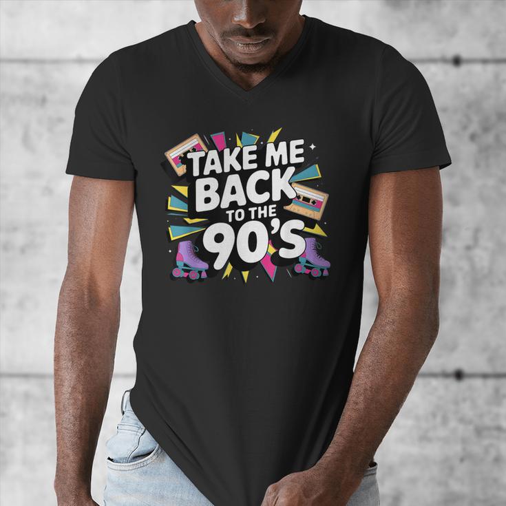 Take Me Back To The 90s Retro Nostalgia Men's V-Neck T-Shirt Take Me Back To The 90s Retro Nostalgia Men's V-Neck T-Shirt