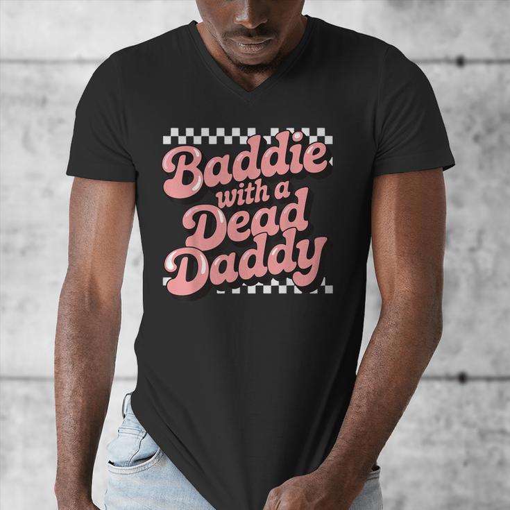 Baddie With A Dead Daddy Men's V-Neck T-Shirt