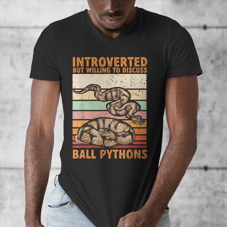 Ball Python Snake Introvert Ball Python Men's V-Neck T-Shirt Ball Python Snake Introvert Ball Python Men's V-Neck T-Shirt