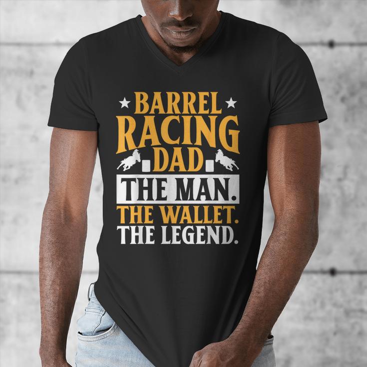 Barrel Racing Dad Horse Barrel Racer Men's V-Neck T-Shirt