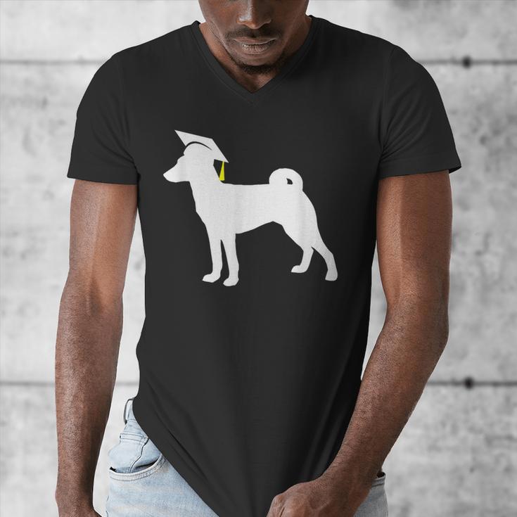 Basenji Graduation Dog Graduate Men's V-Neck T-Shirt