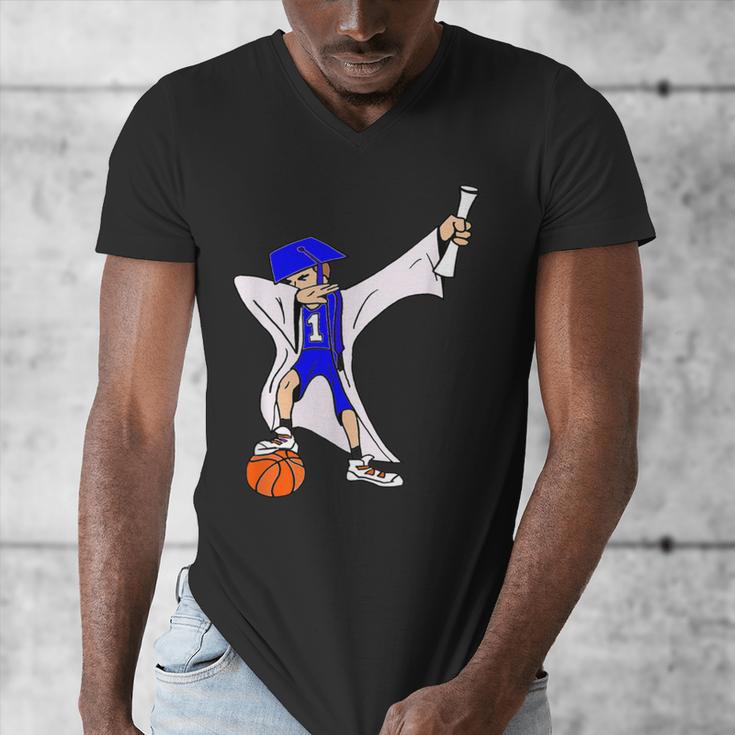 Basketball Dabbing Shirt Senior Graduation Him Her Men's V-Neck T-Shirt
