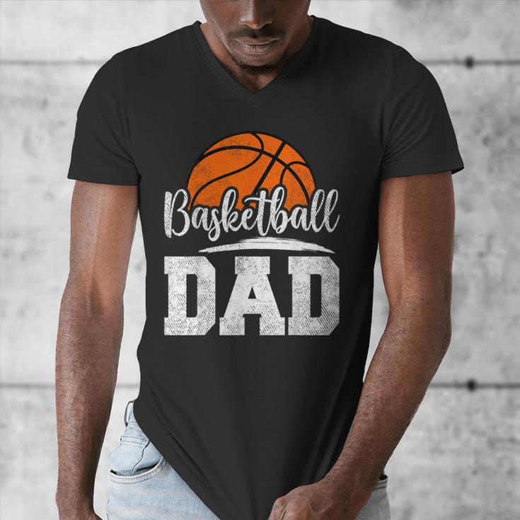 Basketball Dad Basketball Player Game Day Father's Day Men's V-Neck T-Shirt