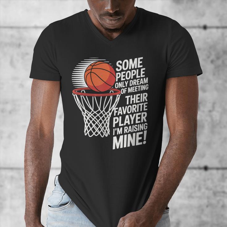 Basketball Mom Or Dad Basketball Parent Men's V-Neck T-Shirt