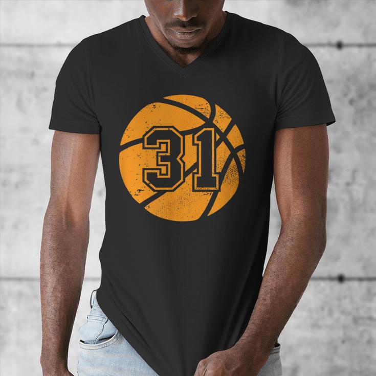 Basketball Player 31 Basketball Mom Dad Jersey Number 31 Men's V-Neck T-Shirt