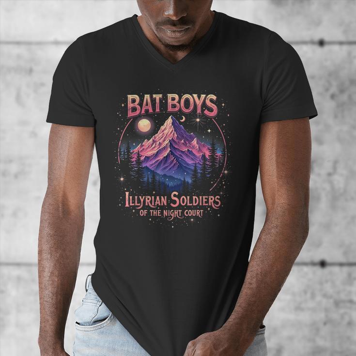 Bat Boys Night Court Mountain Nesta Bookworm ACOSF Bookish Men's V-Neck T-Shirt