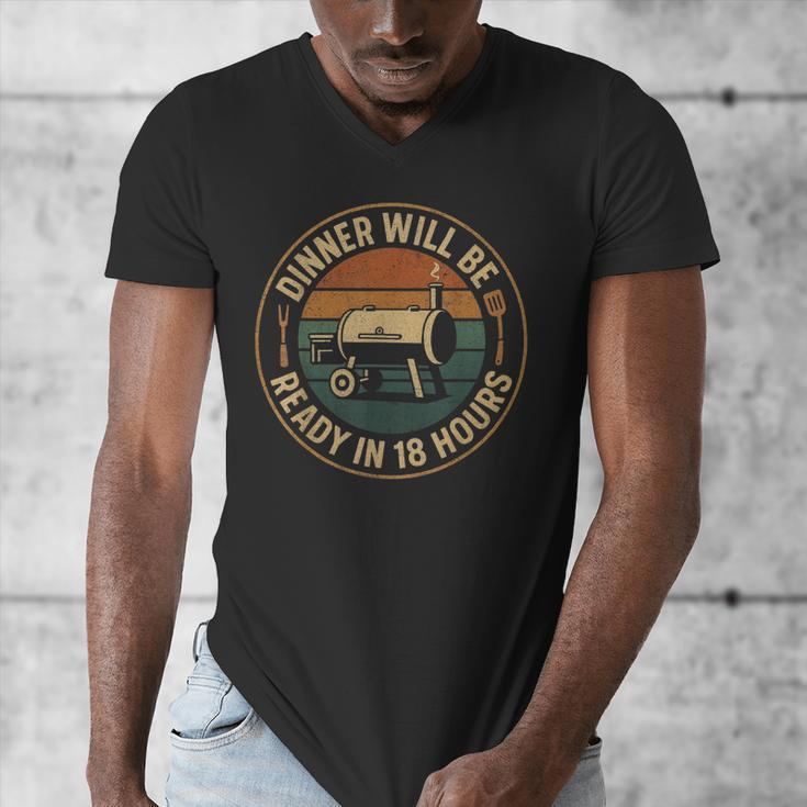 BBQ Dad Smoking Meat Smoker Barbecue Dad Men's V-Neck T-Shirt