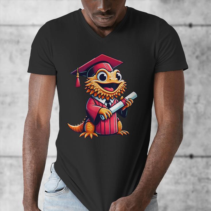 Bearded Dragon Graduation Kindergarten Elementary Girl Boy Men's V-Neck T-Shirt