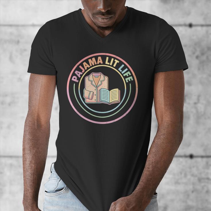 Bedtime Book Lover Reading Pajamas Men's V-Neck T-Shirt
