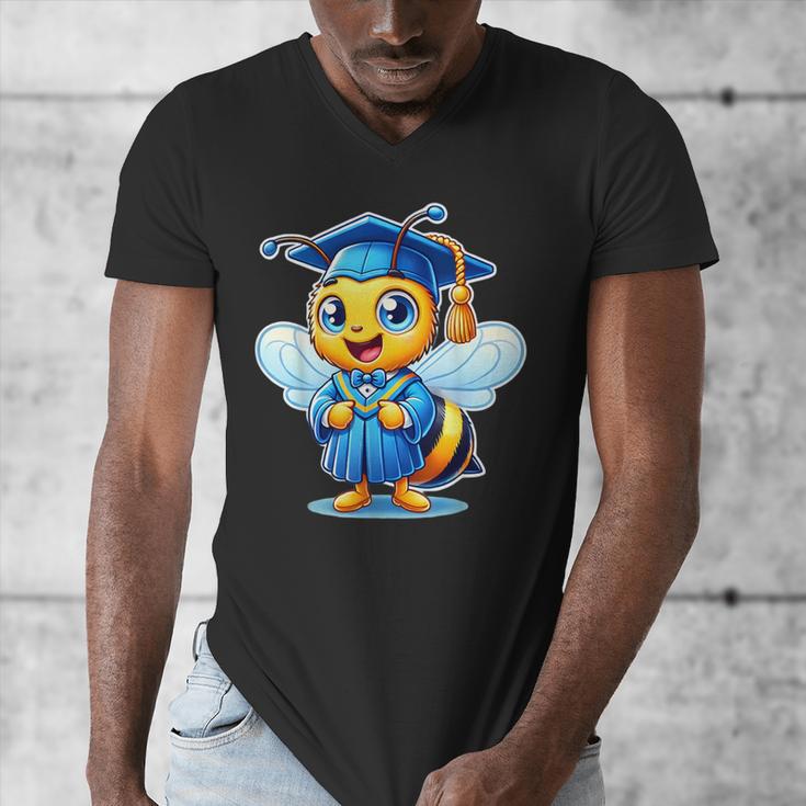 Bee Graduation Cute Kindergarten Elementary High School Men's V-Neck T-Shirt