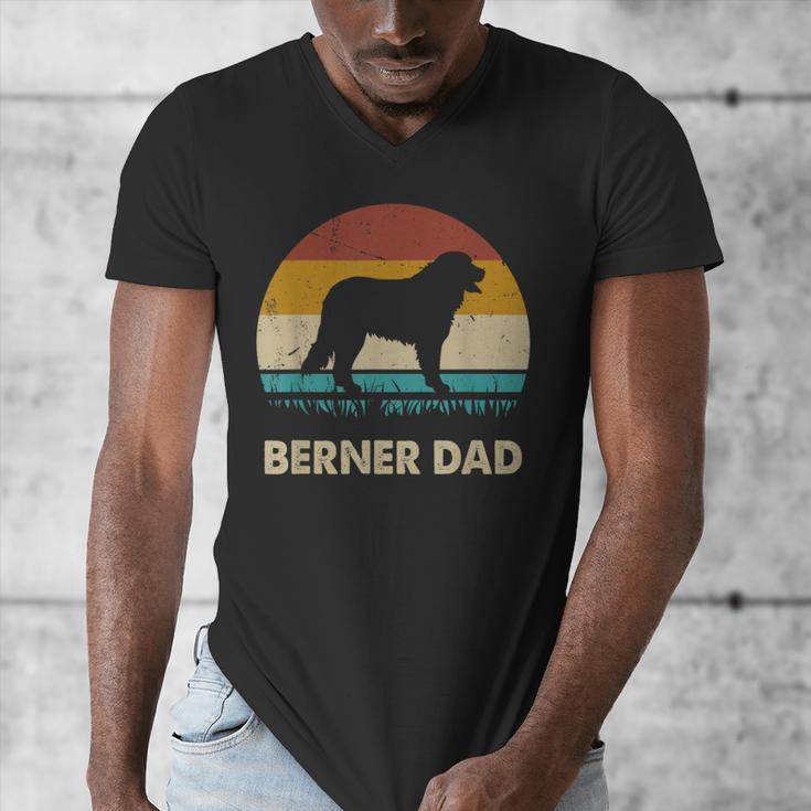 Berner Dad For Men Bernese Mountain Dog Vintage Dad Men's V-Neck T-Shirt Berner Dad For Men Bernese Mountain Dog Vintage Dad Men's V-Neck T-Shirt
