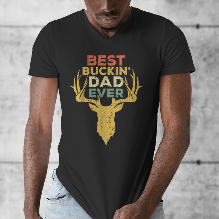 Best Buckin' Dad Ever Shirt Men Hunting Fathers Day Men's V-Neck T-Shirt