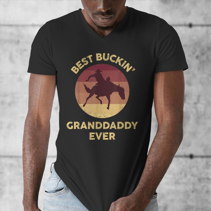 Best Buckin' Granddaddy Western Rodeo Cowboy Bucking Horse Men's V-Neck T-Shirt