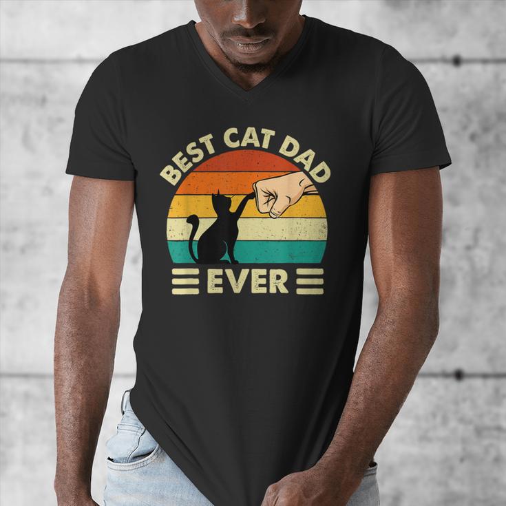Best Cat Dad Ever Cat Lover Kitten Owner Kitty Men's V-Neck T-Shirt
