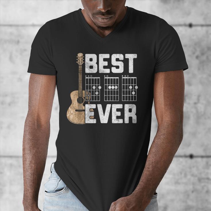 Best Dad Ever Guitarist Father D-A-D Chord Guitar Men's V-Neck T-Shirt