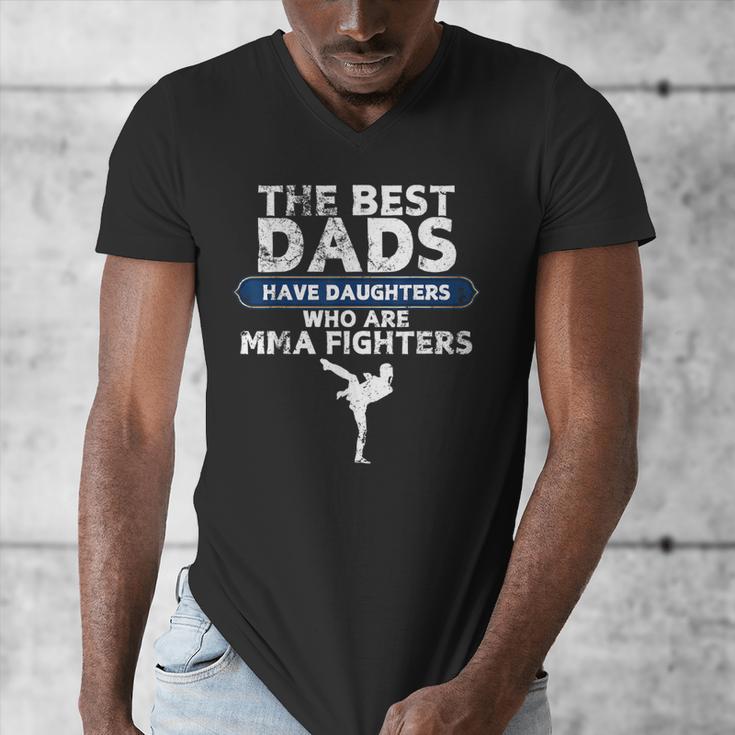 The Best Dads Have Daughters Who Are Mma Fighters Vintage Men's V-Neck T-Shirt The Best Dads Have Daughters Who Are Mma Fighters Vintage Men's V-Neck T-Shirt