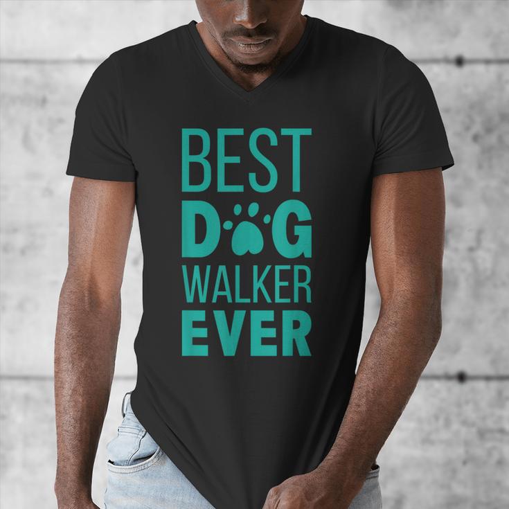 Best Dog Walker Ever Graduation New Shirt Dog Lover Men's V-Neck T-Shirt