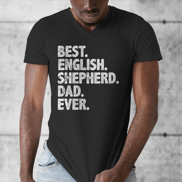 Best English Shepherd Dad Ever Dog Owner Daddy Father's Day Men's V-Neck T-Shirt