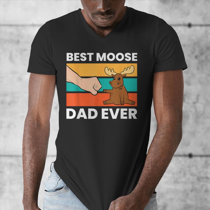 Best Moose Dad Ever Moose Men's V-Neck T-Shirt