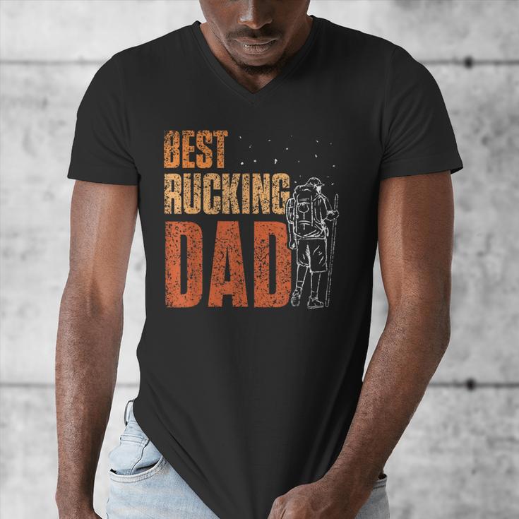 Best Rucking Dad Ruck Backpack Rucksack Workout Rucking Men's V-Neck T-Shirt