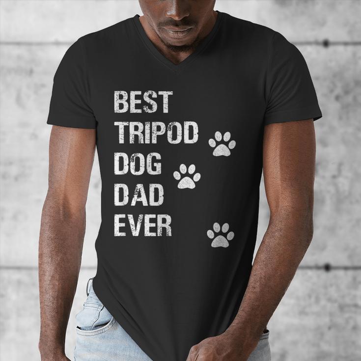 Best Tripod 3 Legged Dog Dad Novelty Dog Dad TShirt Men's V-Neck T-Shirt