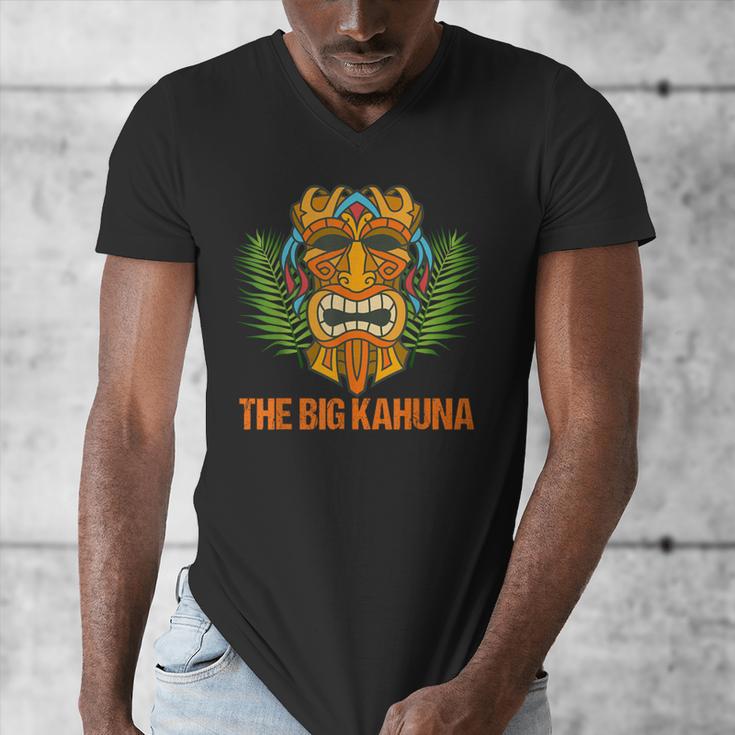 The Big Kahuna Hawaiian Tiki Dad Boss T-Shirt Men's V-Neck T-Shirt