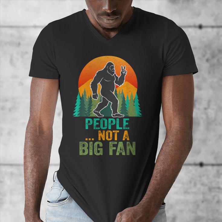 Bigfoot Introvert People Not A Big Fan Retro Sasquatch Men's V-Neck T-Shirt