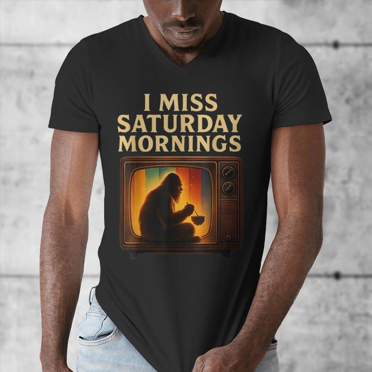 Bigfoot Saturday Morning Nostalgia Men's V-Neck T-Shirt