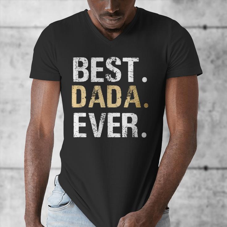 Birthday Fathers Day Christmas For Dada Dada From Granddaughter Grandson Best Dada Men's V-Neck T-Shirt