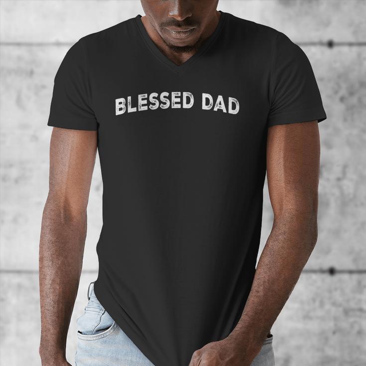 Blessed Dad Men's V-Neck T-Shirt