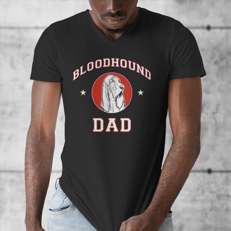 Bloodhound Dad Dog Father Men's V-Neck T-Shirt