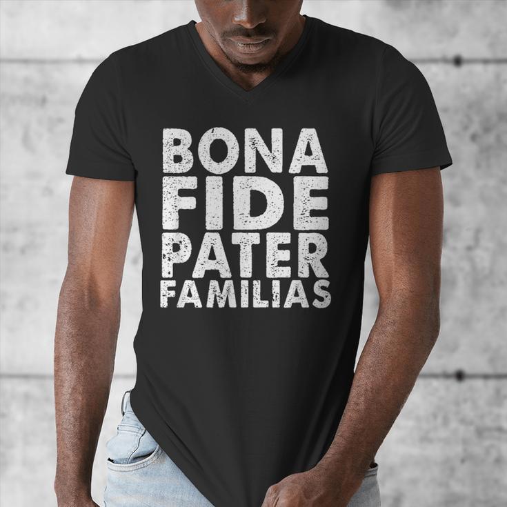 Bona Fide Pater Familias Best Dad Father's Day Shirt Men's V-Neck T-Shirt