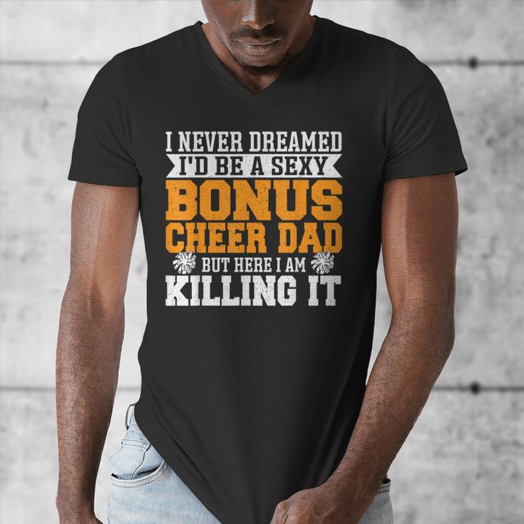 Bonus Cheer Dad Cheer Step Dad Men's V-Neck T-Shirt