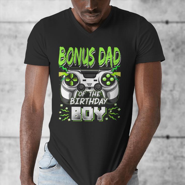 Bonus Dad Of The Birthday Boy Video Game Bday Party Men's V-Neck T-Shirt