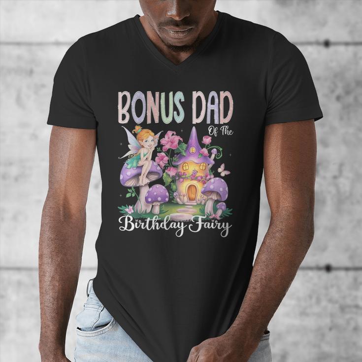Bonus Dad Of The Birthday Fairy 1St Birthday Girl Party Men's V-Neck T-Shirt