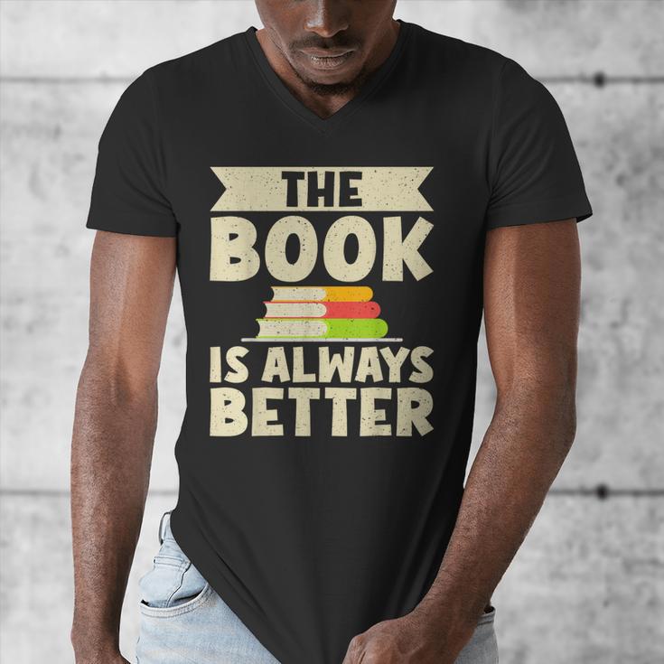 The Book Is Always Better Thriller Men's V-Neck T-Shirt The Book Is Always Better Thriller Men's V-Neck T-Shirt