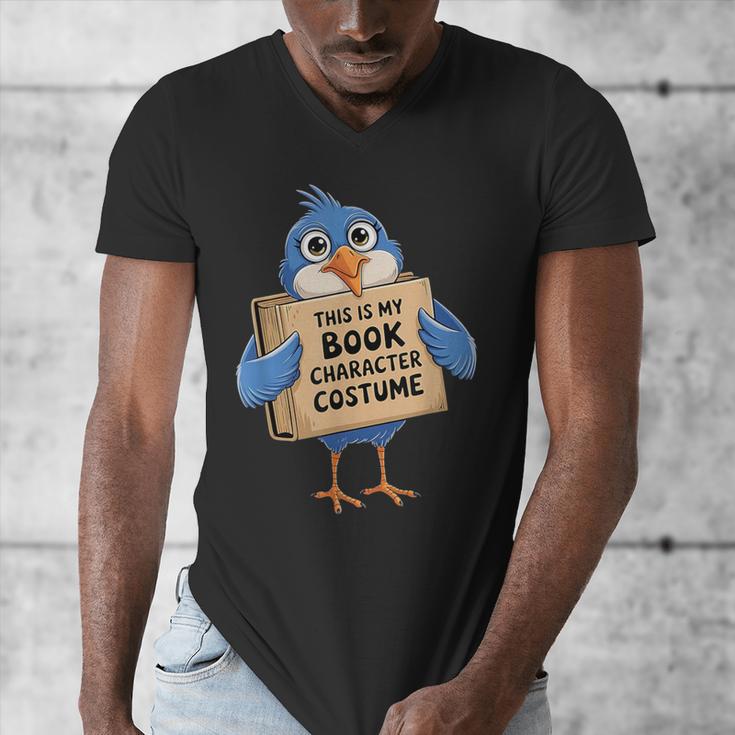 This Is My Book Character Costume Pigeon Kids Reading Men's V-Neck T-Shirt This Is My Book Character Costume Pigeon Kids Reading Men's V-Neck T-Shirt