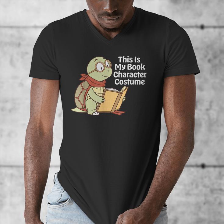 This Is My Book Character Costume Turtle Kids Reading Men's V-Neck T-Shirt
