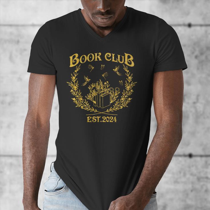 Book Club Since Reading Club EST 2024 Book Lover Social Club Men's V-Neck T-Shirt