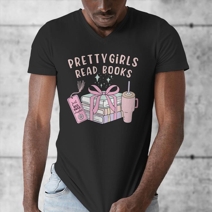 Book Lover's Pretty Girl's Read Books Men's V-Neck T-Shirt Book Lover's Pretty Girl's Read Books Men's V-Neck T-Shirt